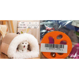 Striped Plush Semi-Enclosed Portable Dog Nest Bed
