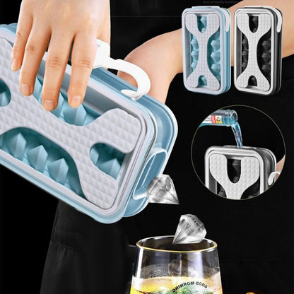 2in1 Portable Silicone Ice Ball Mold Ice Maker Water Bottle Ice Cube Mould Bottle Creative Ice Ball Diamond Curling Summer Kitchen Gadgets - Asmota