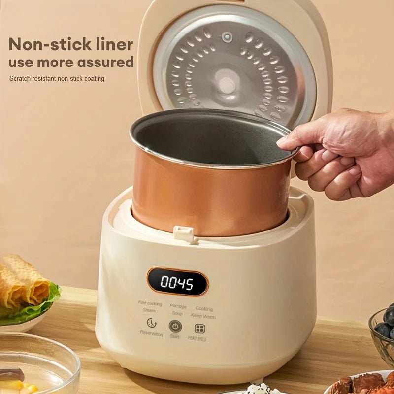 2L Electric Rice Cooker 1 - 3 People 110V 220V Multi Cooker Non - Stick Pot Smart Mechanical MultiCooker Steamed Rice Pot For Home - Asmota