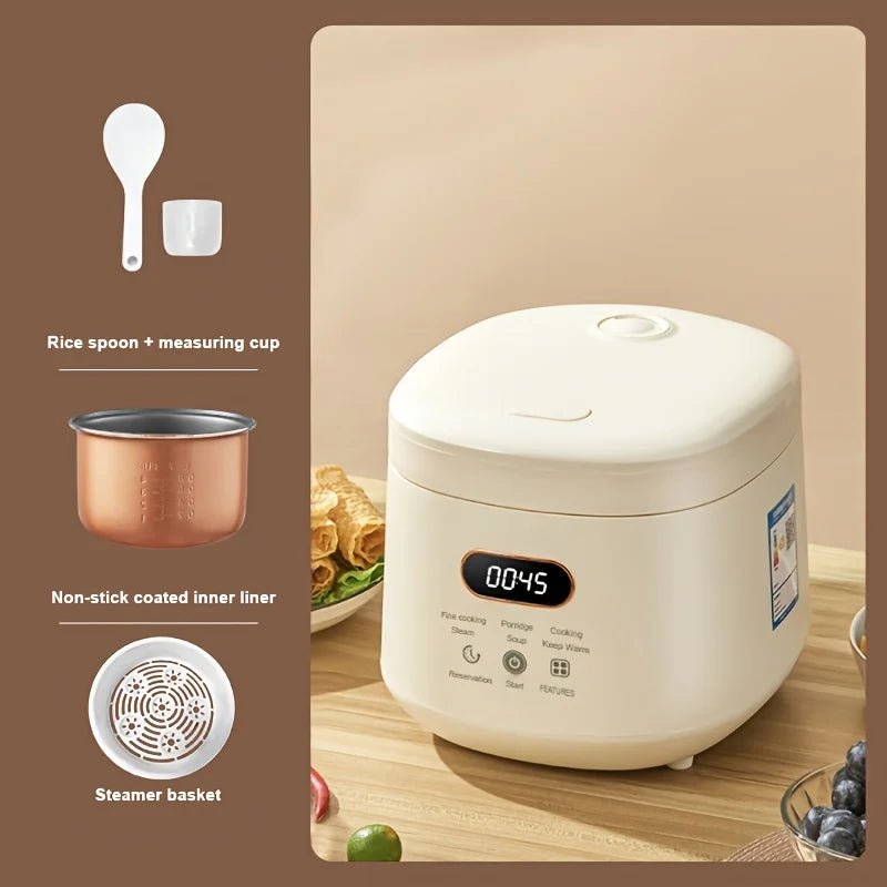 2L Electric Rice Cooker 1 - 3 People 110V 220V Multi Cooker Non - Stick Pot Smart Mechanical MultiCooker Steamed Rice Pot For Home - Asmota