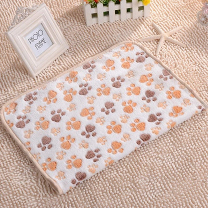 3 Sizes Cute Warm Pet Bed Mat Cover Towel Handcrafted Cat Dog Fleece Soft Blanket for Small Medium Large dogs Puppy Pet Supplies - Asmota