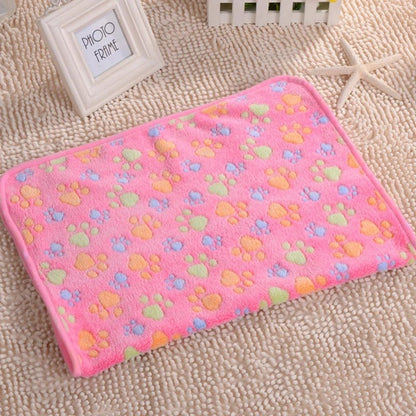 3 Sizes Cute Warm Pet Bed Mat Cover Towel Handcrafted Cat Dog Fleece Soft Blanket for Small Medium Large dogs Puppy Pet Supplies - Asmota