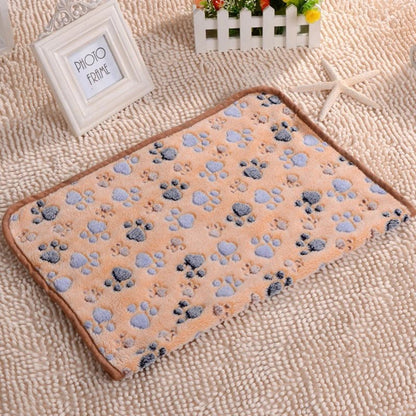 3 Sizes Cute Warm Pet Bed Mat Cover Towel Handcrafted Cat Dog Fleece Soft Blanket for Small Medium Large dogs Puppy Pet Supplies - Asmota