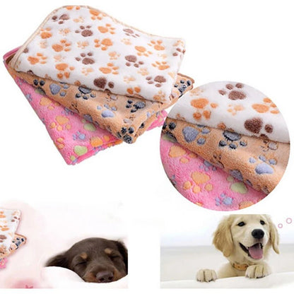 3 Sizes Cute Warm Pet Bed Mat Cover Towel Handcrafted Cat Dog Fleece Soft Blanket for Small Medium Large dogs Puppy Pet Supplies - Asmota