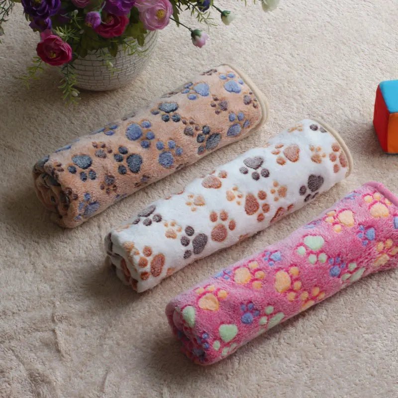 3 Sizes Cute Warm Pet Bed Mat Cover Towel Handcrafted Cat Dog Fleece Soft Blanket for Small Medium Large dogs Puppy Pet Supplies - Asmota