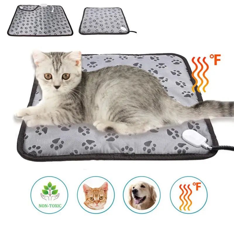 3 - speed Adjustable Heating Pad For Dog Cat Power - off Protection Pet Electric Heated Warm Mat Bed Waterproof Bite - resistant Wire - Asmota