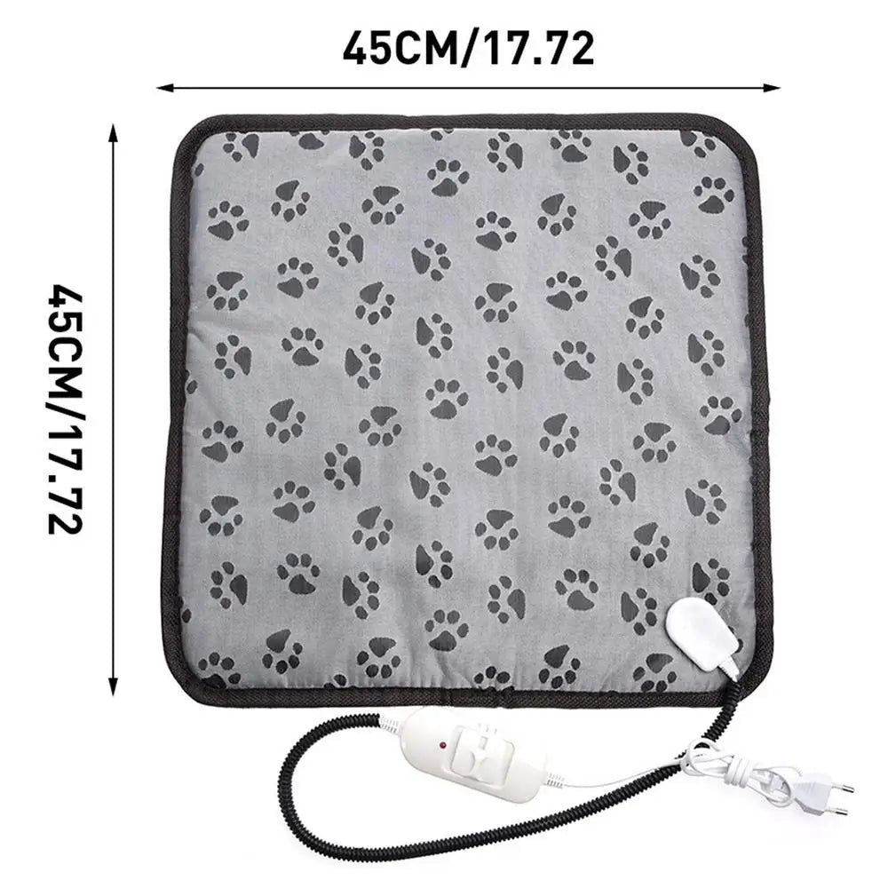 3 - speed Adjustable Heating Pad For Dog Cat Power - off Protection Pet Electric Heated Warm Mat Bed Waterproof Bite - resistant Wire - Asmota