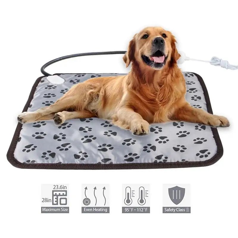 3 - speed Adjustable Heating Pad For Dog Cat Power - off Protection Pet Electric Heated Warm Mat Bed Waterproof Bite - resistant Wire - Asmota