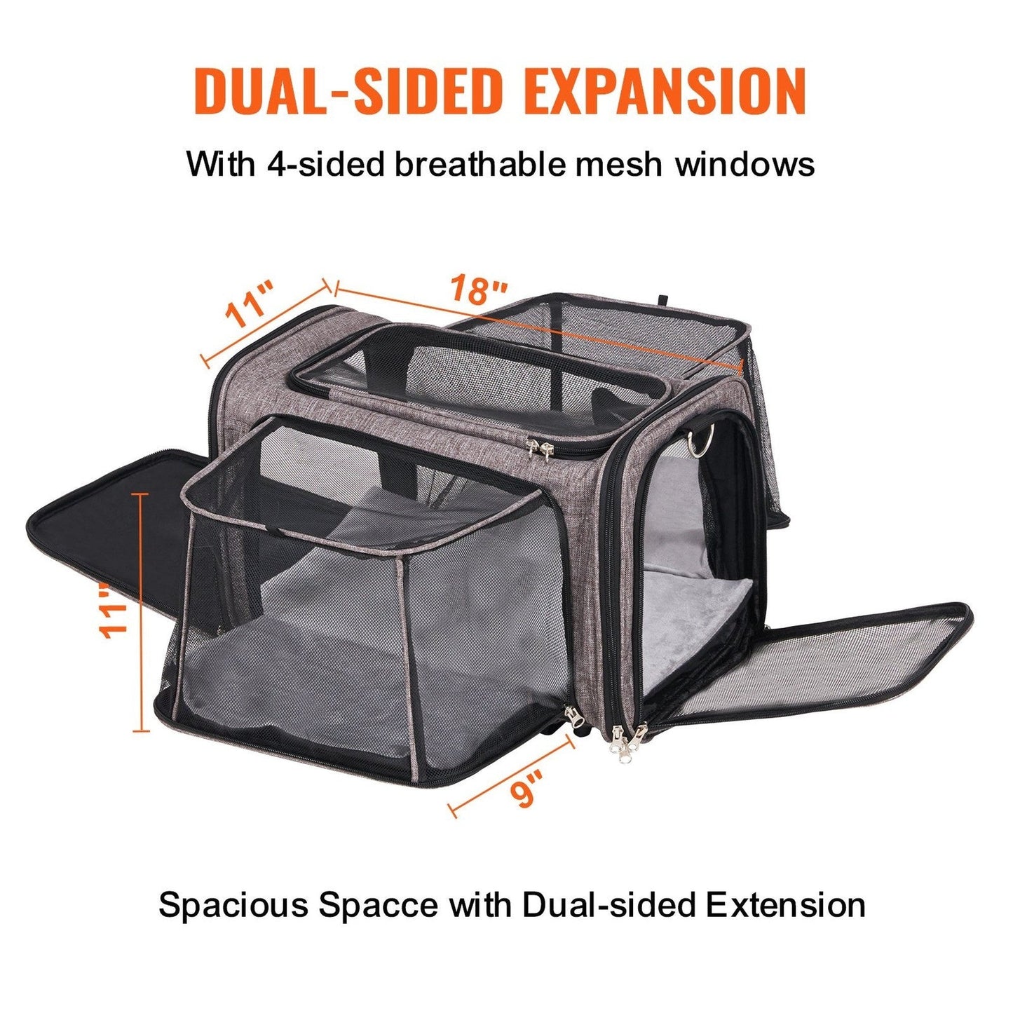 Grey Folding Dog Bowl for Travel Made of Durable PP Material