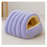 Removable Washable Fabric Closed Cat House Bed Winter Warm Nest