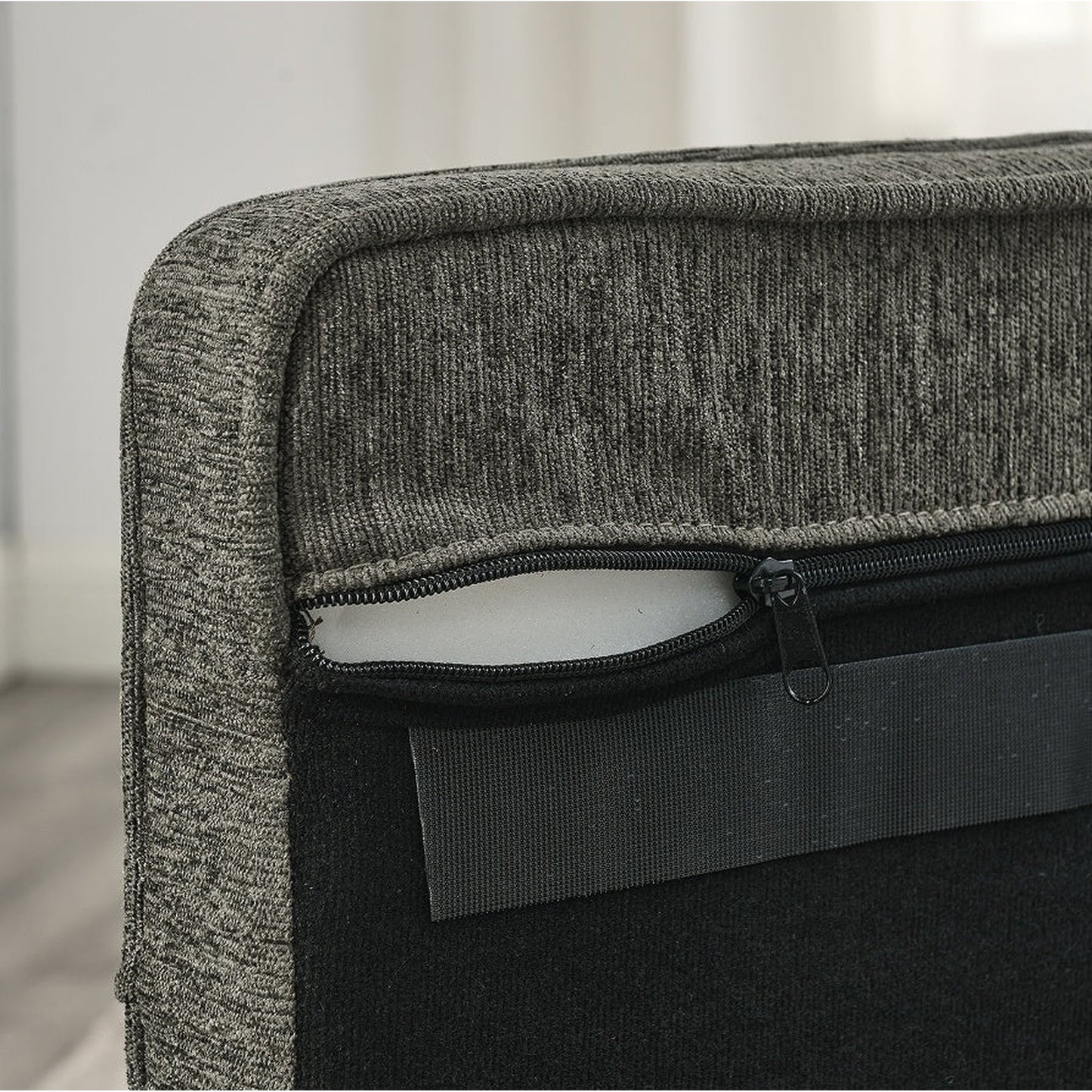 Rectangular Dark Grey PP Dog Bed for Medium and Large Dogs
