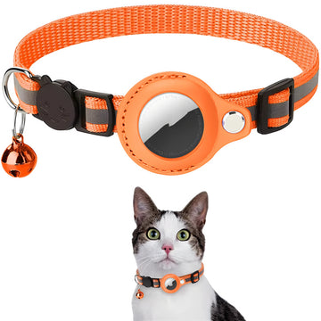 Reflective Waterproof Nylon Dog Collar Holder for AirTag