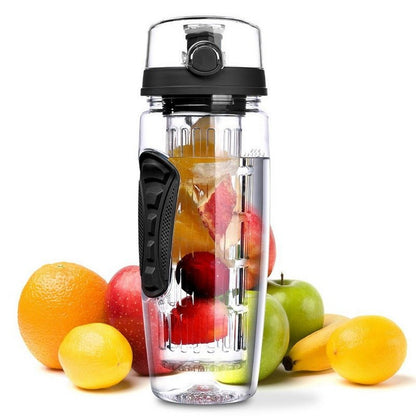 32Oz Fruit Infusing Infuser Water Bottle Water Fruit Bottle BPA Free Plastic Sport Fruit Infuser Water Bottles With Infuser Juice Shaker Drink Bottle Of Water - Asmota