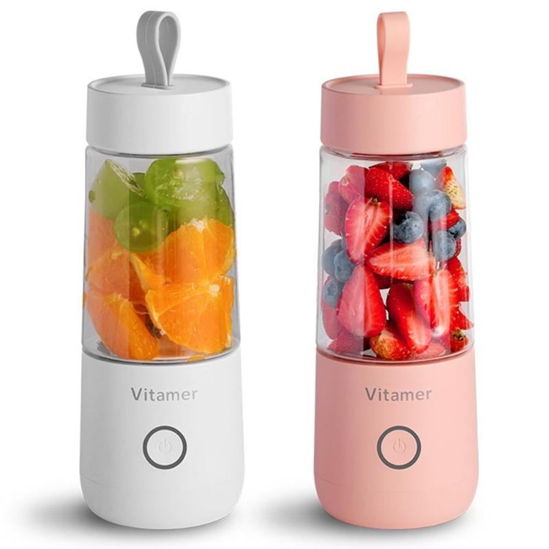 350ml Portable Blender Juicer Electric USB Rechargeable Mixer Smoothie Slushy Cup Juice Blender Bottle USB Charging Kitchen Gadgets - Asmota