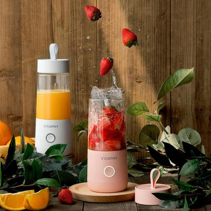 350ml Portable Blender Juicer Electric USB Rechargeable Mixer Smoothie Slushy Cup Juice Blender Bottle USB Charging Kitchen Gadgets - Asmota