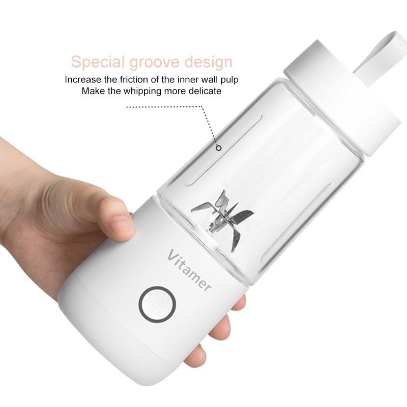 350ml Portable Blender Juicer Electric USB Rechargeable Mixer Smoothie Slushy Cup Juice Blender Bottle USB Charging Kitchen Gadgets - Asmota