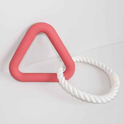 Pet Toy Foam TPR Cotton Rope Triangle Tug-of-war Molar