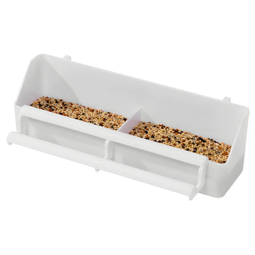 White Plastic Bird Feeding Box