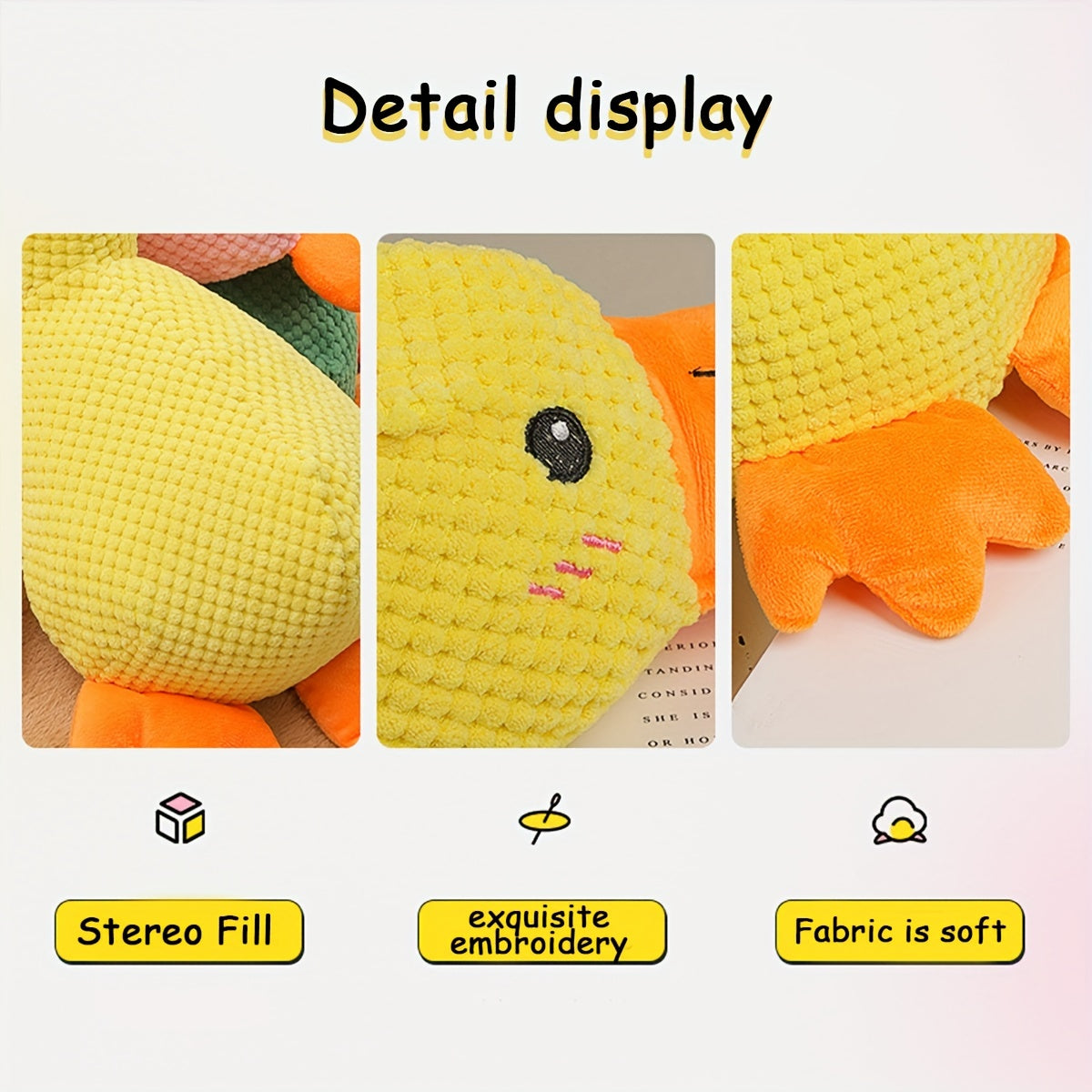 Best Pet Supplies Dog Toys For Small Medium And Large Breeds Cute No-Stuffed And Stuffed Duck With Soft Squeaky Fun For Indoor Puppies And Premium Puppies Plush No Mess Chewing And Playing