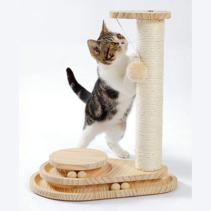 Indoor Cat Soft Scratching Board And Interactive Ball Track Toy Cat Rest And Grooming Supplies