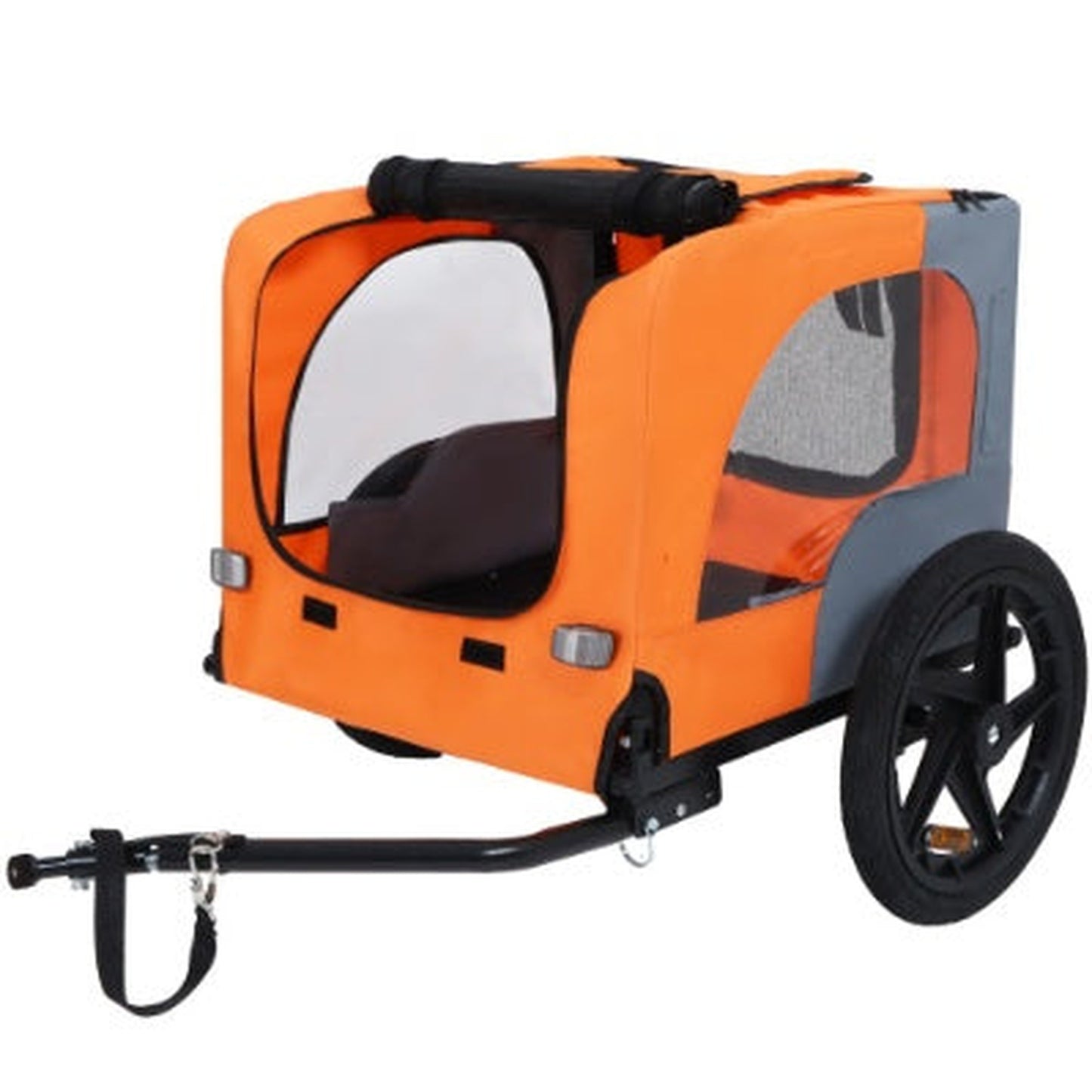 Heavy Duty Collapsible Dog Bike Trailer with 16" All Terrain Wheels