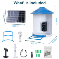 Smart Solar Bird Feeder with 1080p HD Camera and AI Motion Capture