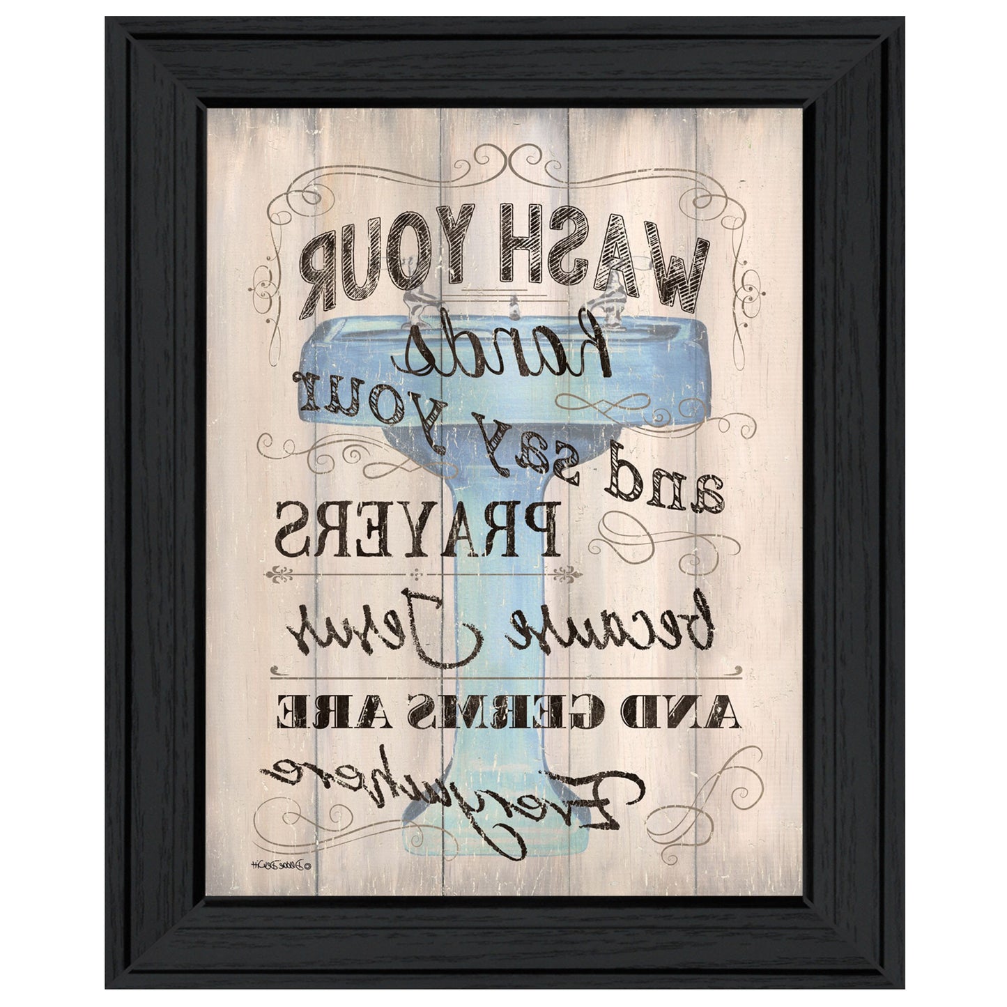 Bathroom Humor 2 Black Framed Print Bathroom Wall Art