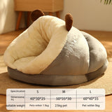 Winter Nest Fabric Dog Bed Slippers in Avocado Green, Blue Elk, Gray Brown Bear