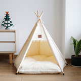 Four Seasons Fabric Tent Dog Bed with Detachable Cover