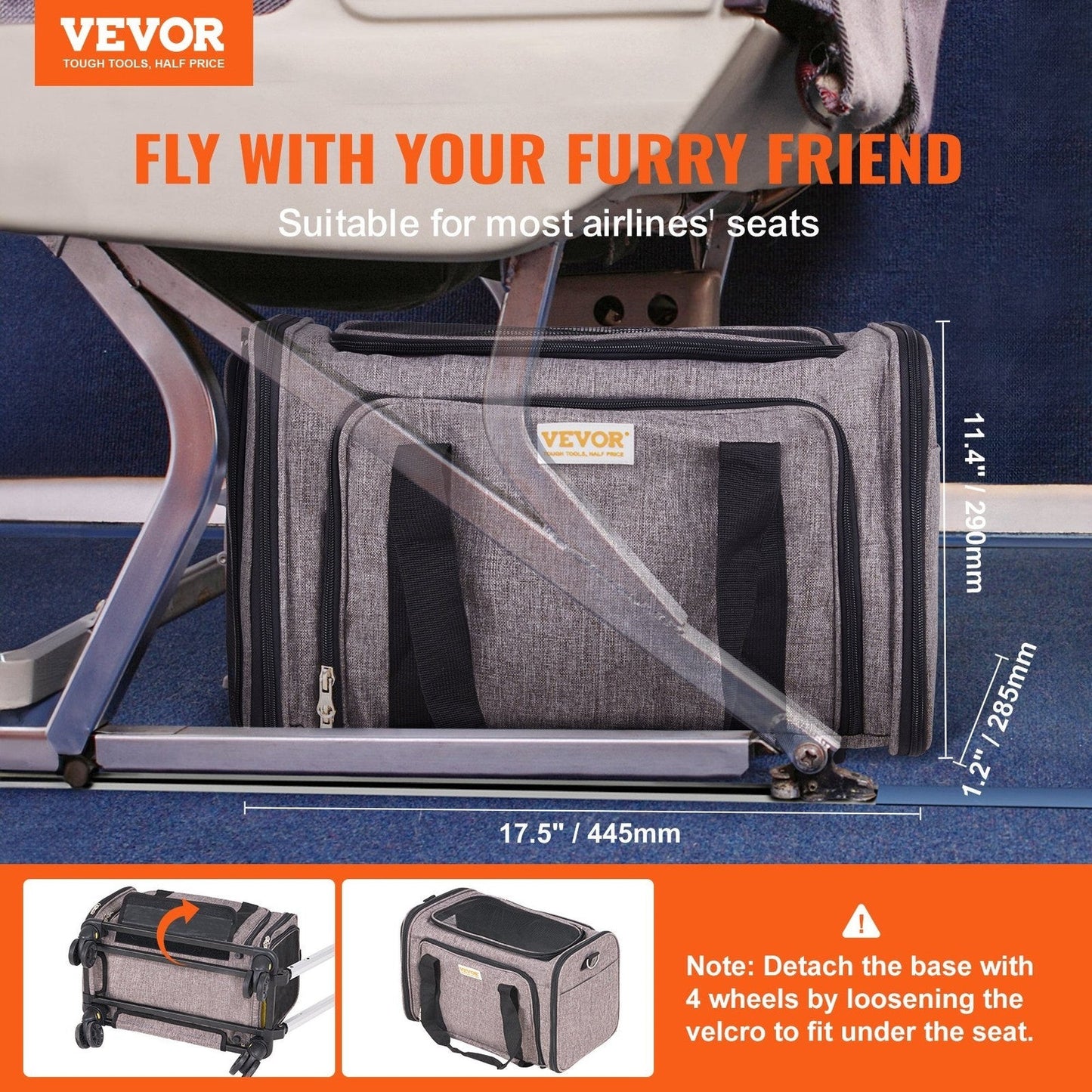 Grey Folding Dog Bowl for Travel Made of Durable PP Material