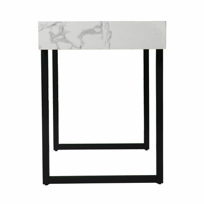 45" White and Black Writing Desk - Asmota