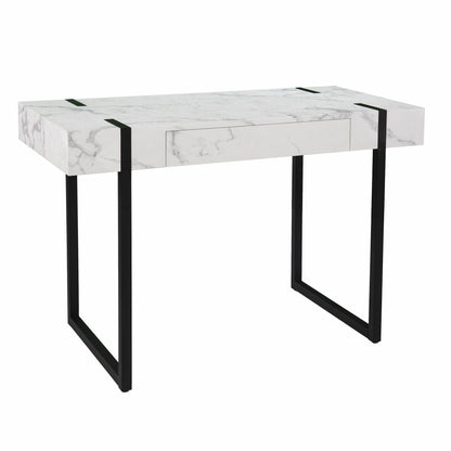 45" White and Black Writing Desk - Asmota