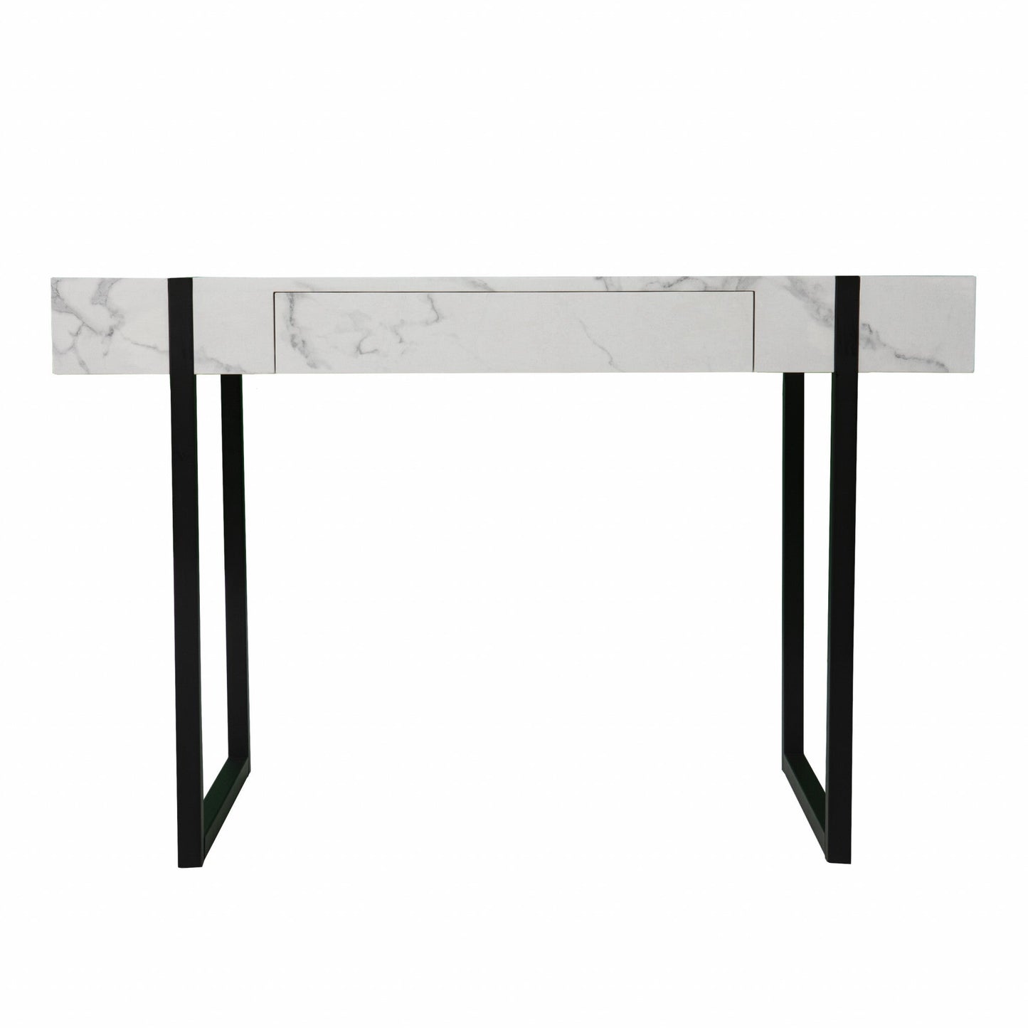 45" White and Black Writing Desk - Asmota