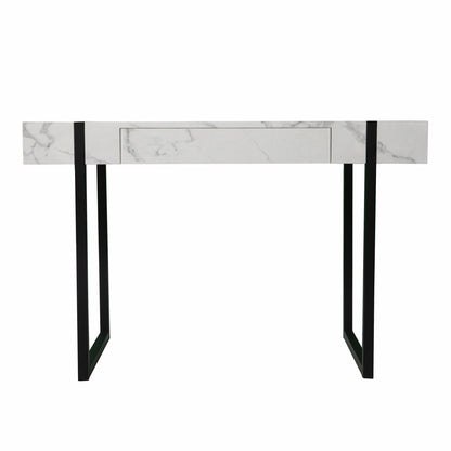 45" White and Black Writing Desk - Asmota