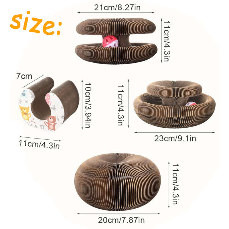 Pet Magnetic Folding Organ Toy Cat Scratch Board