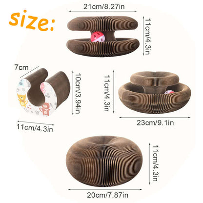 Pet Magnetic Folding Organ Toy Cat Scratch Board