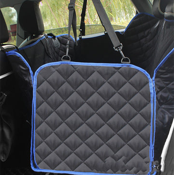 Waterproof Quilted Rear Car Dog Seat Mat with Mesh Pocket