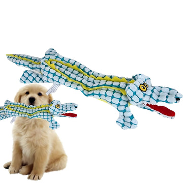 Plush Corduroy Dog Toy with Squeaker, Bite Resistant, Small & Large