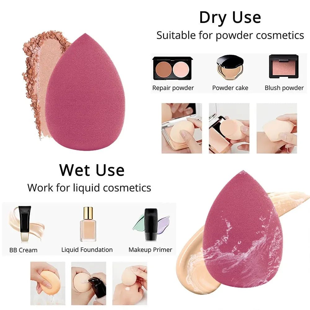 4/8pcs Makeup Sponge Blender Beauty Egg Cosmetic Puff Soft Foundation Sponges Powder Puff Women Make Up Accessories Beauty Tools - Asmota