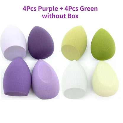 4/8pcs Makeup Sponge Blender Beauty Egg Cosmetic Puff Soft Foundation Sponges Powder Puff Women Make Up Accessories Beauty Tools - Asmota