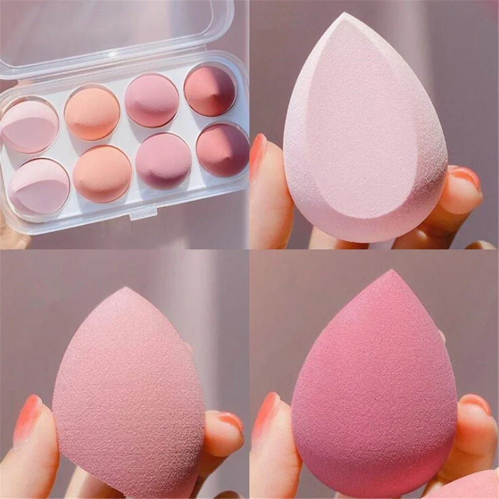 4/8pcs Makeup Sponge Blender Beauty Egg Cosmetic Puff Soft Foundation Sponges Powder Puff Women Make Up Accessories Beauty Tools - Asmota