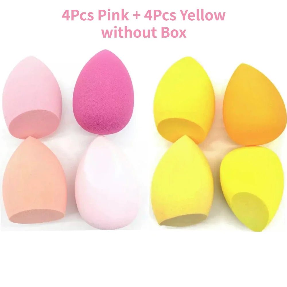 4/8pcs Makeup Sponge Blender Beauty Egg Cosmetic Puff Soft Foundation Sponges Powder Puff Women Make Up Accessories Beauty Tools - Asmota