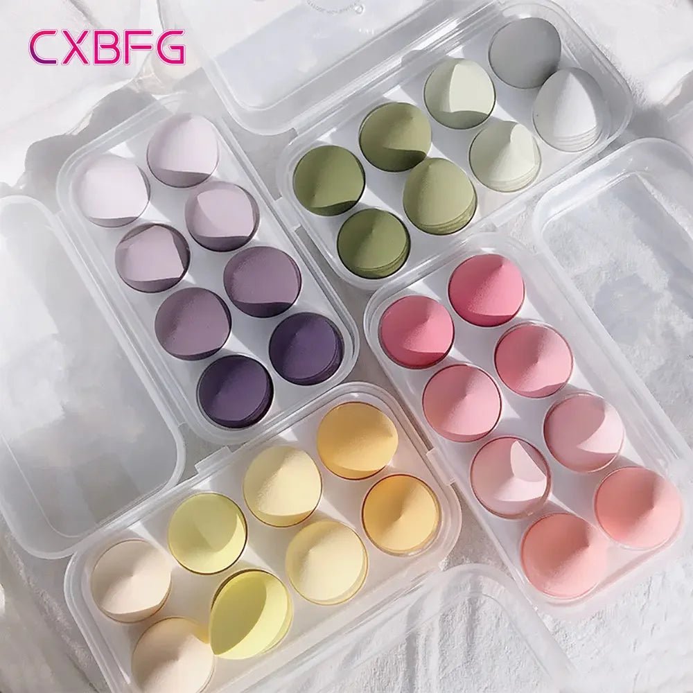 4/8pcs Makeup Sponge Blender Beauty Egg Cosmetic Puff Soft Foundation Sponges Powder Puff Women Make Up Accessories Beauty Tools - Asmota