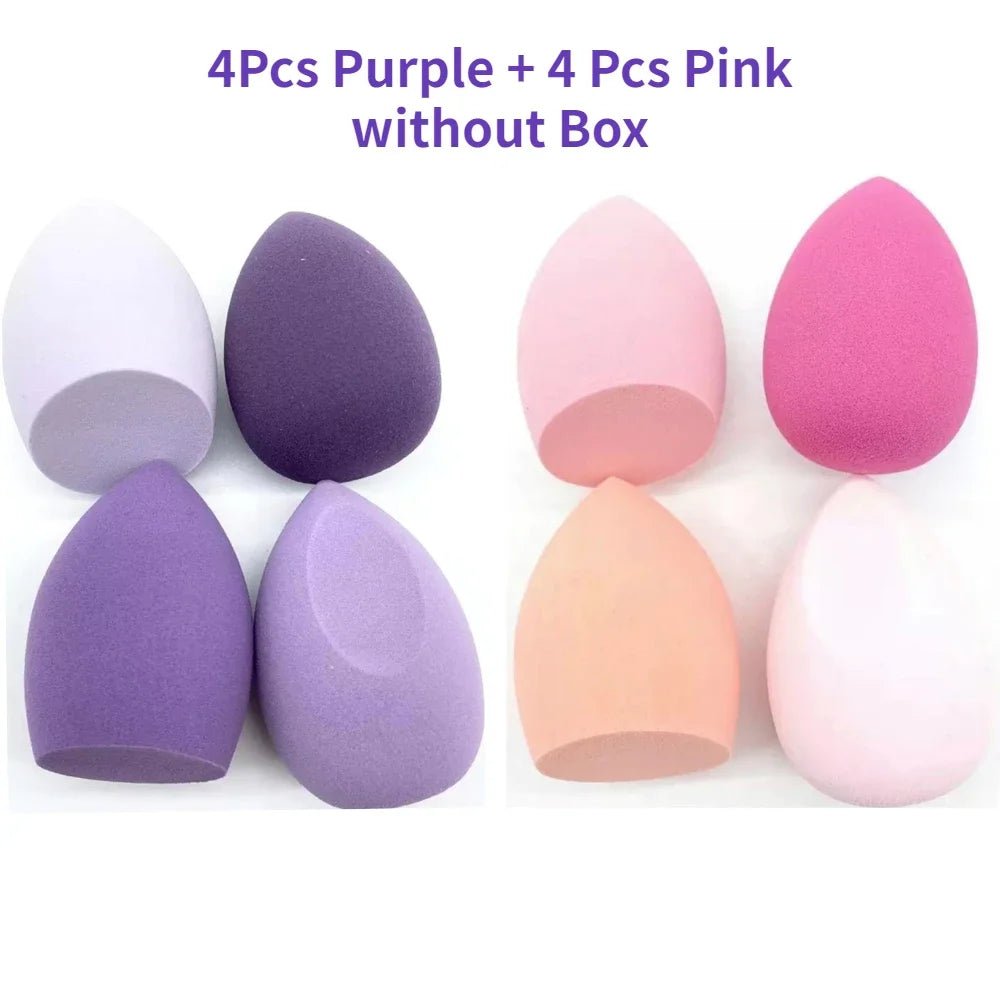 4/8pcs Makeup Sponge Blender Beauty Egg Cosmetic Puff Soft Foundation Sponges Powder Puff Women Make Up Accessories Beauty Tools - Asmota