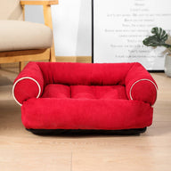 Winter Warm Fabric Dog Sofa Bed with Raised Edges