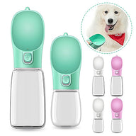 Portable Transparent Plastic Dog Drinking Bowl with Button 350ml & 550ml