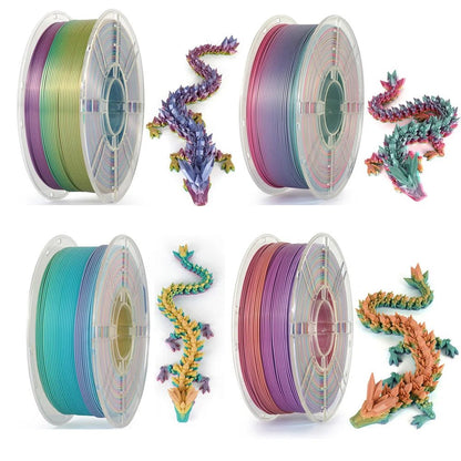 4KG/lot PLA Filament rainbow Pla silk or Matte rainbow color change 1.75mm 3D Printing Material for 3D Printers 3D Pens - Asmota