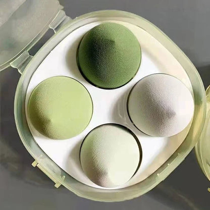 4Pcs Makeup Sponge Powder Puff Dry and Wet Combined Beauty Cosmetic Ball Powder Puff Bevel Cut Make Up Sponge Foundation Tools - Asmota