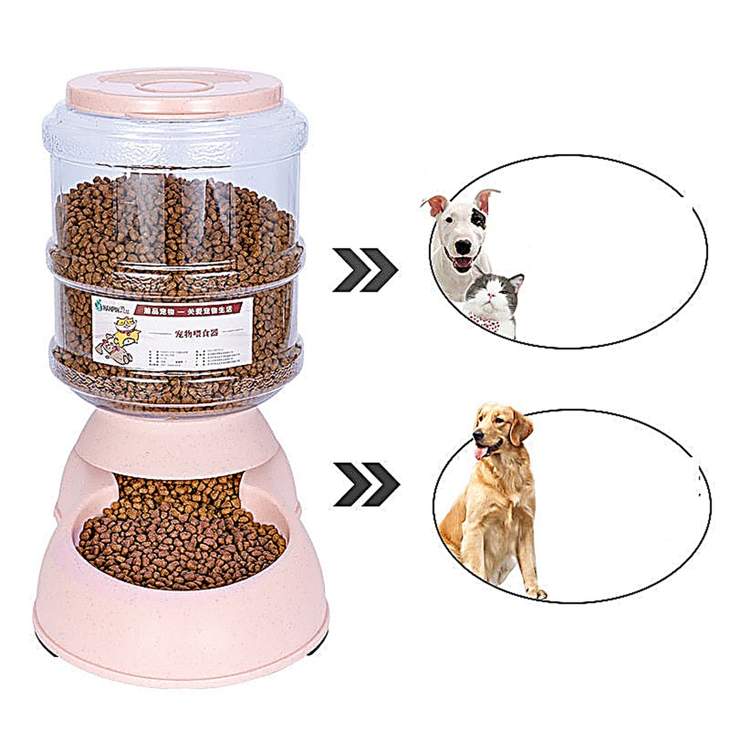 Durable PP Dog Water Fountain in Grey, Grey 2, or Pink