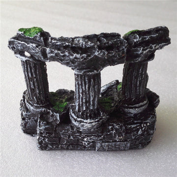 Resin Three Roman Columns Aquarium Ornament for Fish Tanks